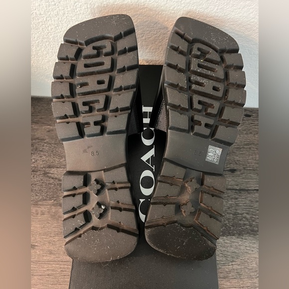 Coach Glossy Black Men's Sandals - Picture 4 of 5